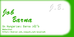 job barna business card